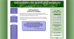 Desktop Screenshot of antioxidants-for-health-and-longevity.com